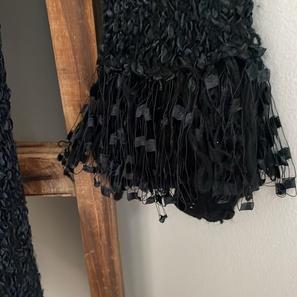 Anthropology Lapis Black Waterfall Ruffle Collar Long Knit Cardigan/Sweater
NWOT - Picture 3 of 10